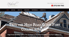 Desktop Screenshot of highroadroofing.com