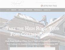 Tablet Screenshot of highroadroofing.com